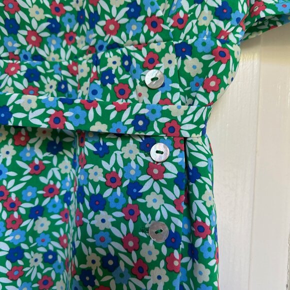 Modcloth Petal & Promise Green Floral Wrap Dress - XL - NWT - Picture 3 of 8